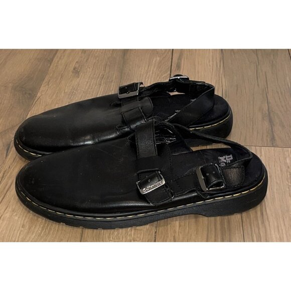 Dr. Martens air wair black Jorge mules clog leather size 10 - Picture 2 of 10